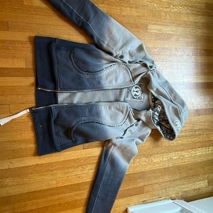 lululemon athletica gray ombré zip-up hoodie